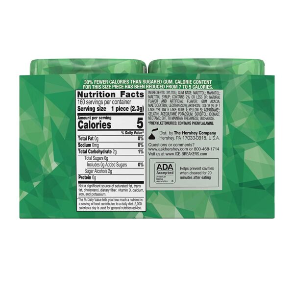 Ice Breakers Gum, Sugar Free Ice Cubes, Spearmint - 4 Pack - Image 3