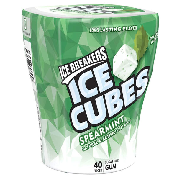 Ice Breakers Gum, Sugar Free Ice Cubes, Spearmint - 4 Pack - Image 2