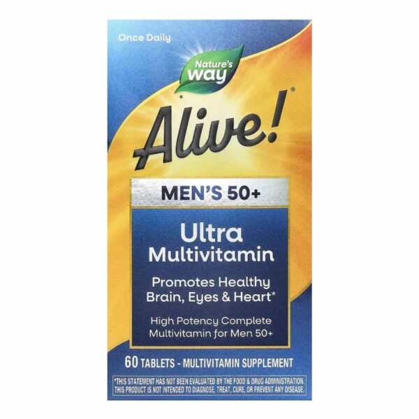 Nature's Way Alive! Once Daily Men's 50+ Ultra - 60 Tablets- 12 Pack - Image 3