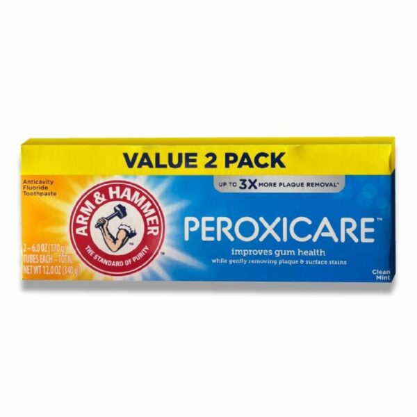 A&H - Peroxicare Toothpaste, Clean Mint, Fluoride, Twin Pack - 6 Oz - 6 Pack - Image 2