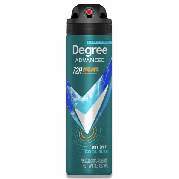 Degree, Advanced 72H MotionSense, Antiperspirant Deodorant, Dry Spray, Cool Rush, 3.8 Oz- 12 Pack - Image 3