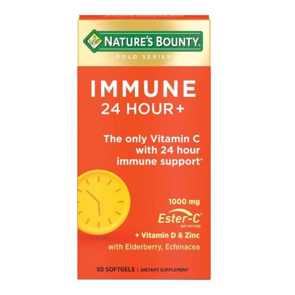 Nature's Bounty IMMUNE 24 HOUR + Immune Support 50-Softgels - 12 Pack - Image 2