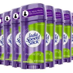 Lady Speed Stick Invisible Dry Antiperspirant & Deodorant, Powder Fresh - 2.3 oz - 12 Pack