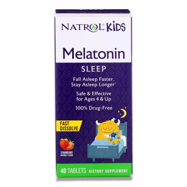 Natrol - Kids Melatonin, Fast Dissolve - 1 mg 40 Tablets - 12 Pack - Image 2
