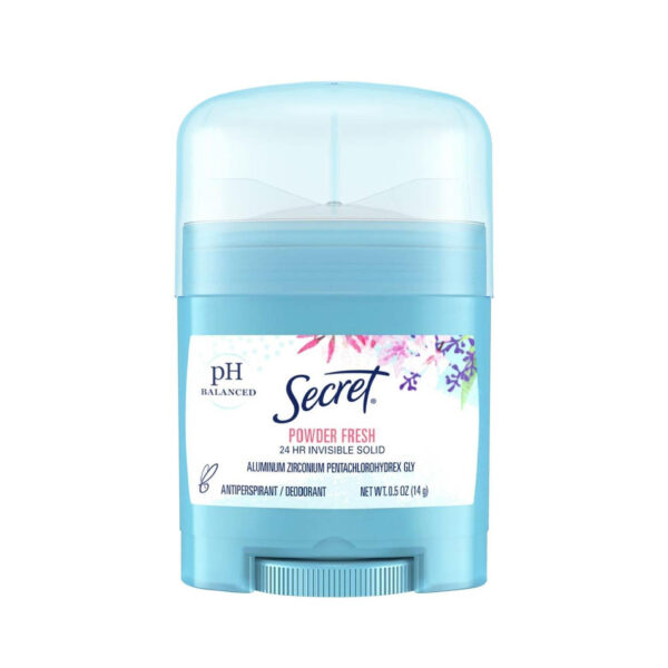 Secret Invisible Solid Anti-Perspirant & Deodorant, Powder Fresh 0.50 oz - 24 Pack - Travel Size - Image 3