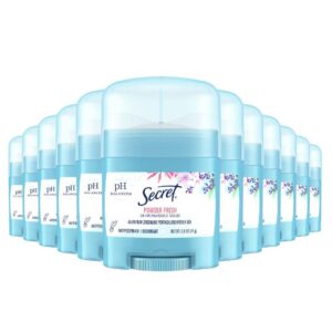 Secret Invisible Solid Anti-Perspirant & Deodorant, Powder Fresh 0.50 oz - 24 Pack - Travel Size